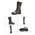 Bota de montar de piel de vaca Wild Wrikle para mujer